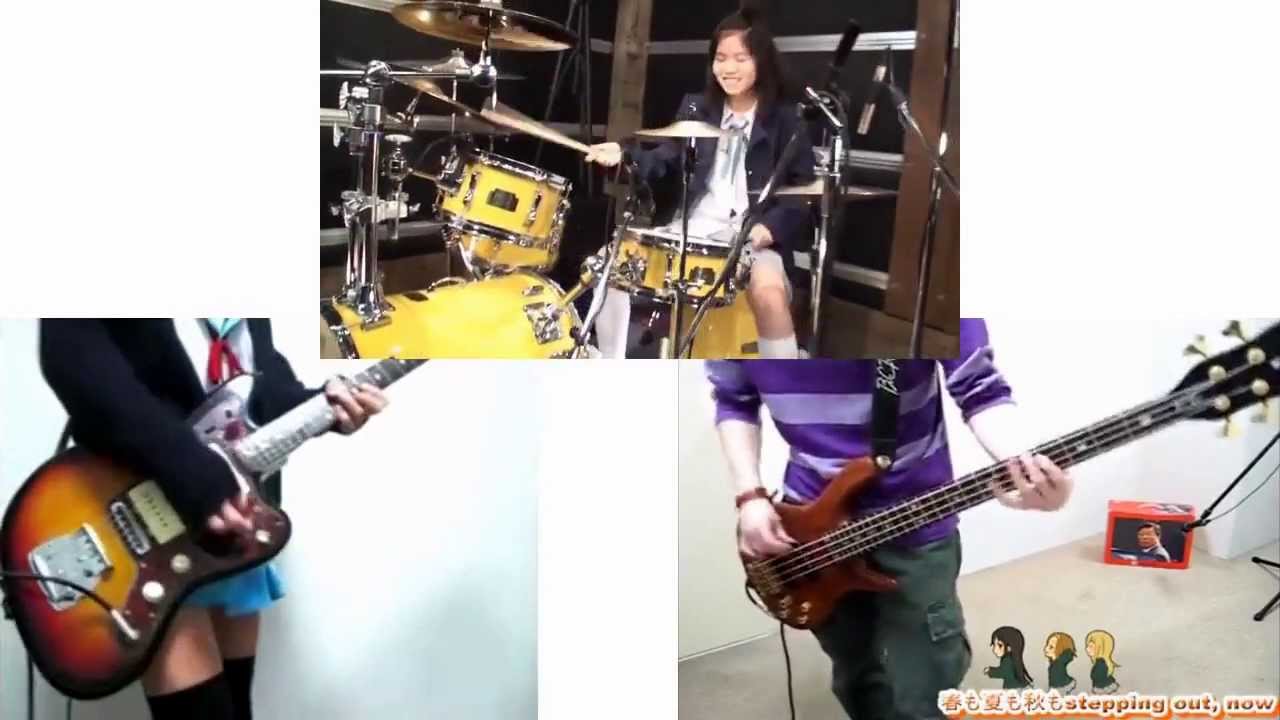 K-ON!!　GO! GO! MANIAC を弾いてみた を合わせてみた 【Senri x Maurry x Irojiro】