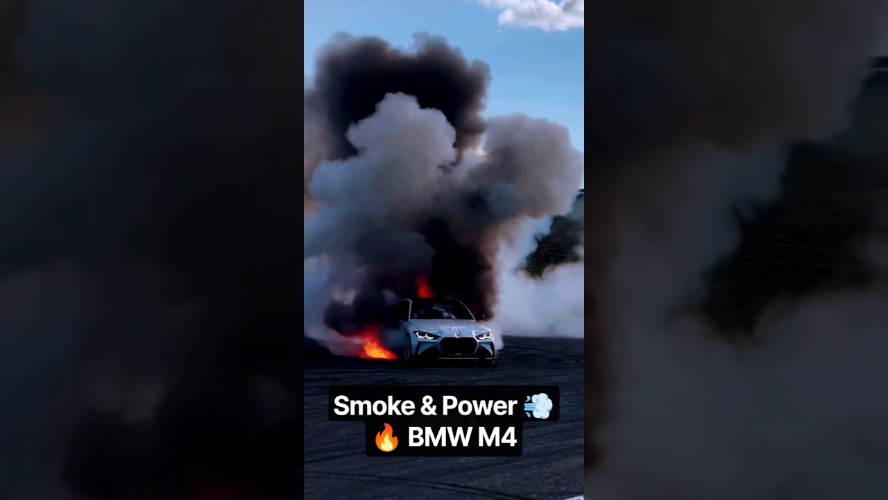Smoke & Power 💨🔥 BMW M4 Tyre Smoke Cinematic #shorts#trending#car#viral#car smoke