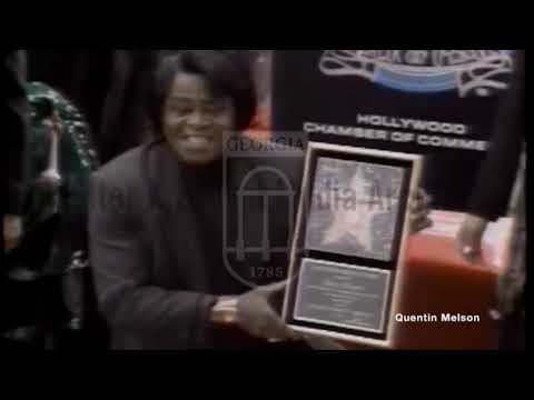 Casey Kasem and Dick Clark at James Brown Hollywood Walk of Fame Ceremony (January 11, 1997)