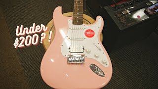 Video thumbnail for The Squier Bullet Strat HSS HT ( Shell Pink) demo! by Zachie J. Brown