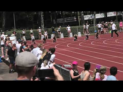 100m kobiet U16 bieg 1 - Poznań 20220619