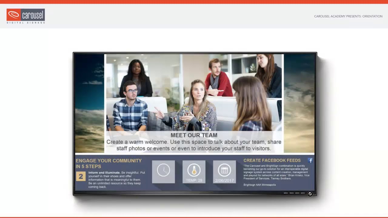 Carousel Orientation for Cloud