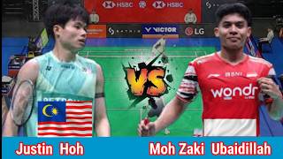 Download lagu Very Exciting 🔥 Justin Hoh (MAS) vs (INA) Moh Zaki Ubaidillah Badminton Mens Singles mp3