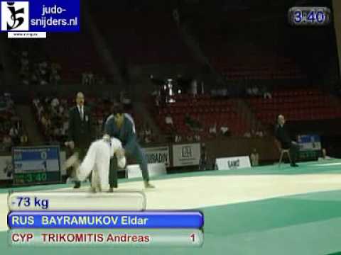 Judo 2009 Yerevan: Bayramukov (RUS) - Trikomitis (CYP) [-73kg].