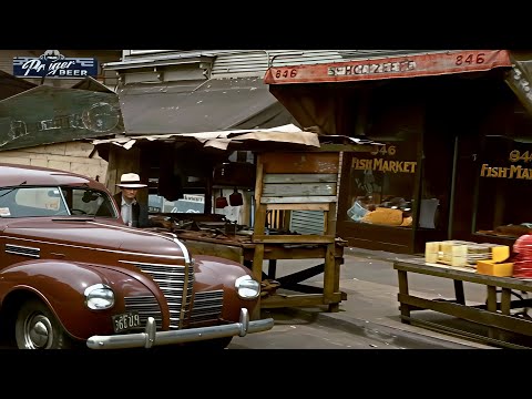 Chicago 1930s in Color,  Near West Side [60fps, Remastered] Sound Design