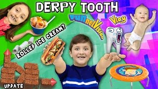Mike's DERPY Stubborn Tooth / Rolled Up Ice Cream? / Backyard Fort Updates (FUNnel Vision Vlog)