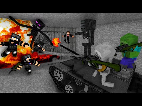 Monster School : JailBreak Challenge - Minecraft Animation