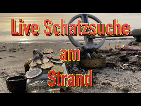Schatzsuche Live am Strand (Sondeln mit Metalldetektor)