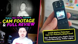 2025 Police Body Camera with Screen Review & Test – 1080p/Night Vision/64/128GB, Best Mini Body Cam