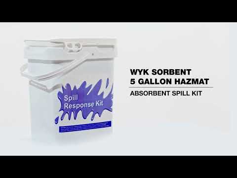 WYK Sorbent 5 Gallon Hazmat Absorbent Spill Kit