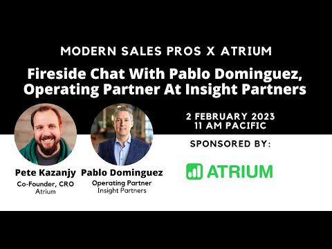 Fireside Chat With Pablo Dominguez, Operating Partner At Insight ...