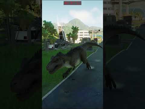 Escaping Tarbosaurus #jurassicpark #jurassicworldevolution2 #jurassicworld #dinosaur #prehistoric