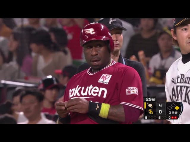 【3回表】コツンと当てて逆方向!! イーグルス・ウィーラーが意地のタイムリーに笑顔!! 2019/5/1 H-E