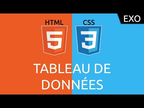 Exo HTML CSS 2 tableau de données
