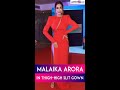 Malaika Arora Raises The Temperature In Red Thigh High Slit Gown
