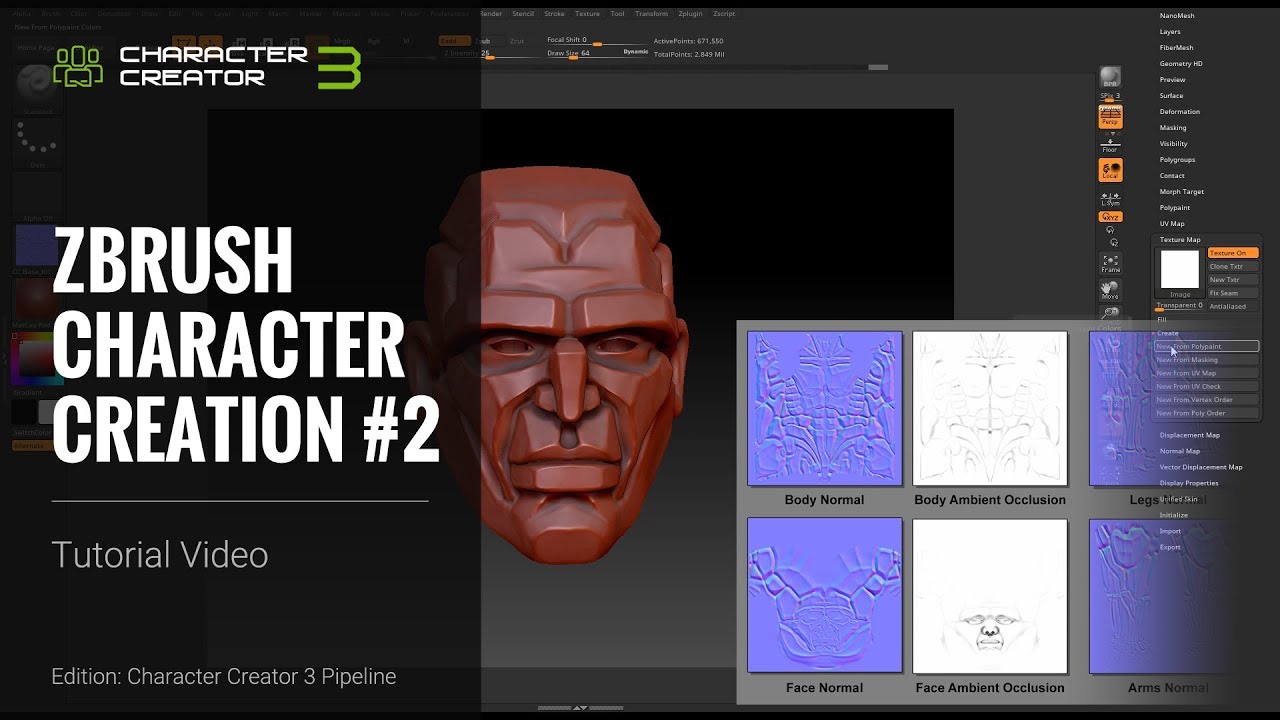 ZBrush Character Creation - Texture Paint 