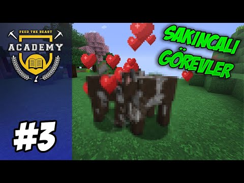 GÖREVLER ÇOK İYİ | Modlu Minecraft FTB Academy - BÖLÜM 3