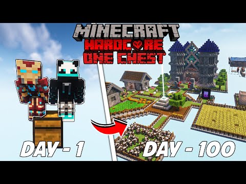 DeadZilla gamer - We Survived 100 Days on ONE CHEST in Hardcore Minecraft.. Here's What Happened.. (Hindi)