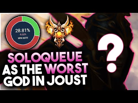 SOLOQUEUEING AS THE WORST GOD IN JOUST! - Grandmasters Ranked Joust - Smite