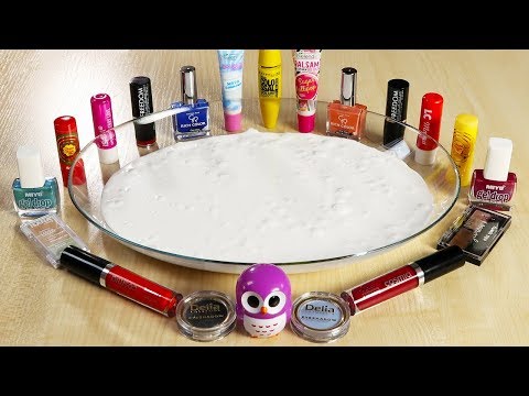Mixing Makeup Into Glossy Slime ! SLIME SMOOTHIE ! SATISFYING SLIME VIDEO ! Part 7 Video