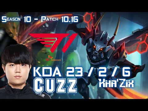 T1 Cuzz KHA'ZIX vs SETT Jungle - Patch 10.16 KR Ranked