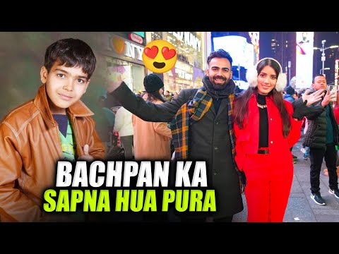 Finally Dream pura hua 😍 New York Times Square