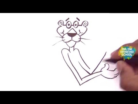 how to draw pink panther