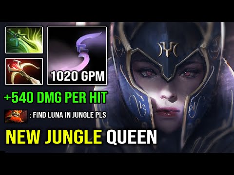 THE JUNGLE QUEEN Unlimited Moon Glaives +1020 GPM Luna Max Speed 540 Damage Per Hit Dota 2