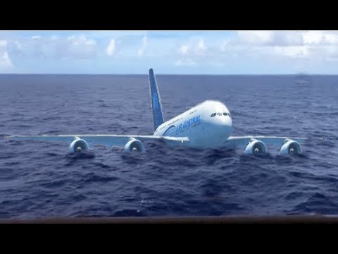 A380 Water Emergency Crash Landing - X-Plane || overrun landing