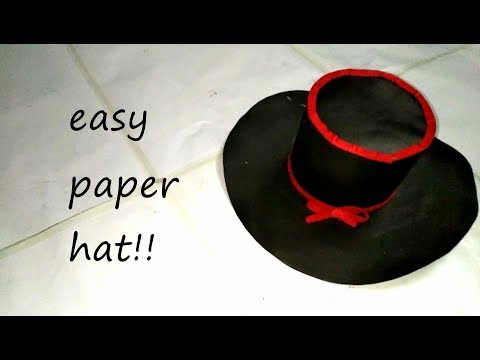 Paper Hat - Origami Top Hat tutorial - DIY