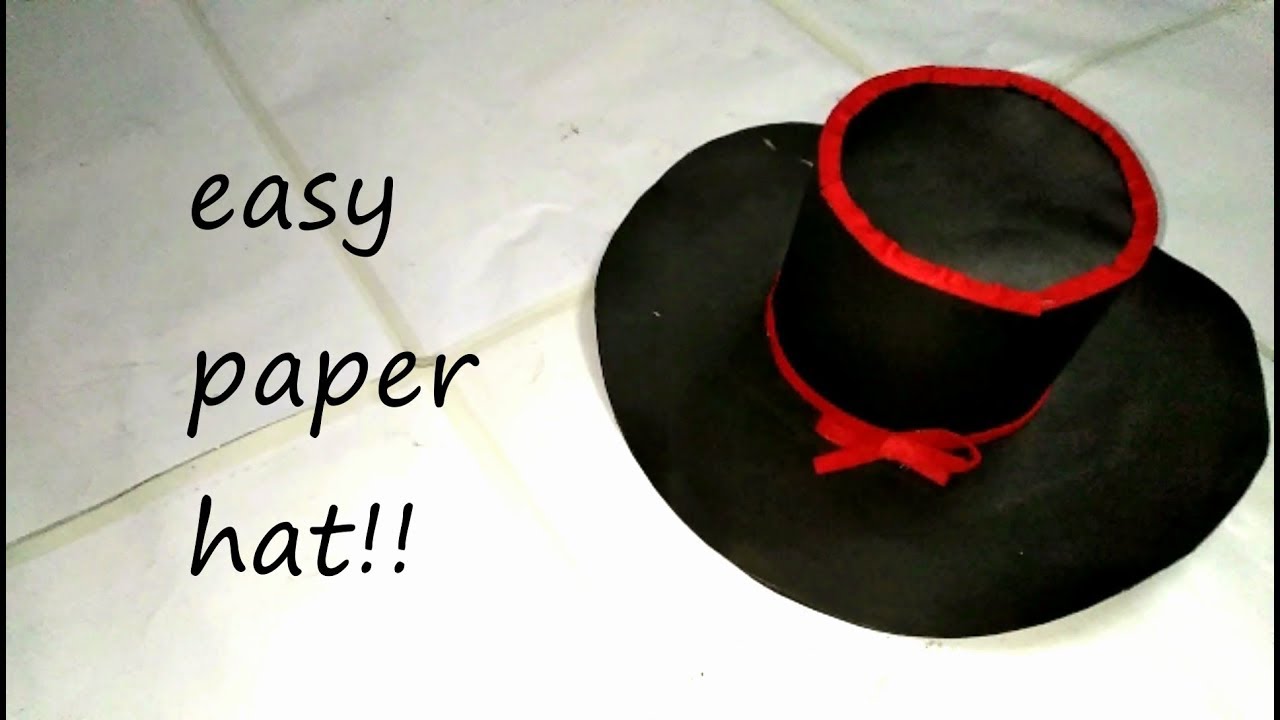Paper Hat - Origami Top Hat tutorial - DIY