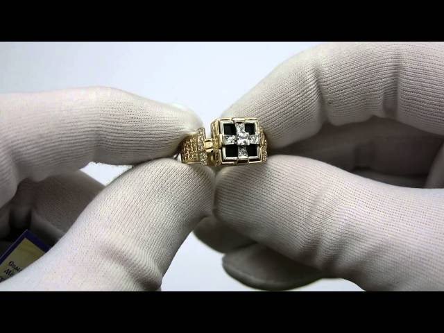 Мужское золотое кольцо кмх45 Видеообзор
