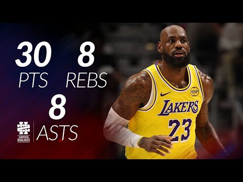 LeBron James 30 pts 8 rebs 8 asts vs Pelicans 25/26 season