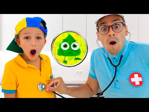 Waschen Sie Ihre Hände Geschichte mit Vlad und Niki