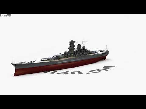 Japanese battleship Yamato 3D model by 3DModels.org