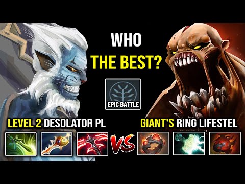 EPIC BATTLE Stygian Desolator Lancer Vs Giant's Ring Lifestealer Crazy Max Slotted Carry DotA 2