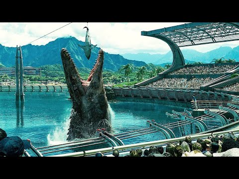 Mosasaurus Feeding Show Scene  Jurassic World 2015 Movie Clip