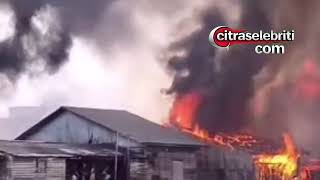 Kebakaran Hebat Hanguskan Permukiman di Concong Luar, Api Tak Terkendali Sejak Pagi