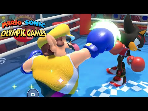 Mario & Sonic At The Olympic Games Tokyo 2020 (Boxing) Wario VS Shadow Gameplay