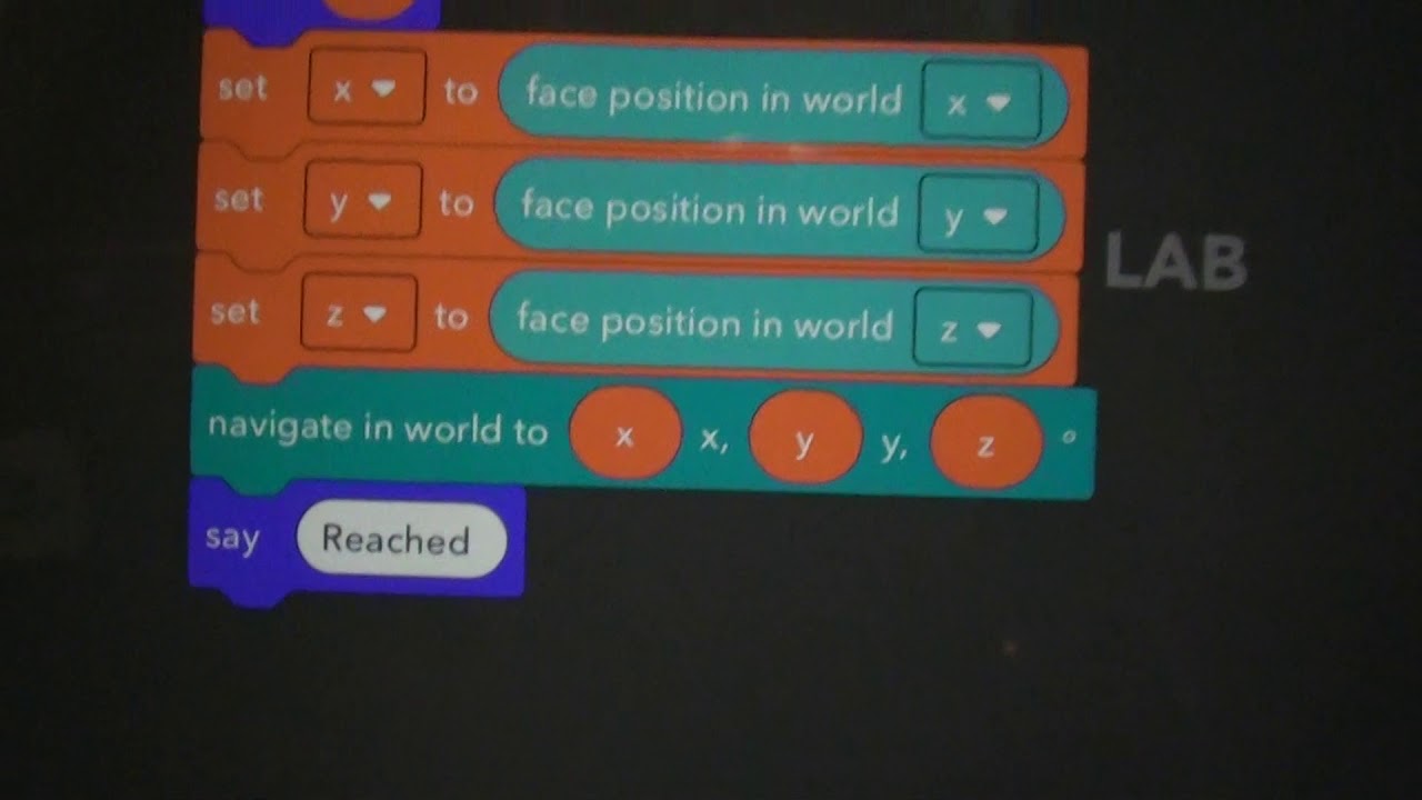 Cozmo Code Lab Constructor -   Come to Me