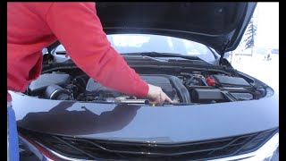 How to Open Chevy Malibu Hood 2017 - NOW        Hood latch Release + CLOSE Chevrolet Bonnet DIY