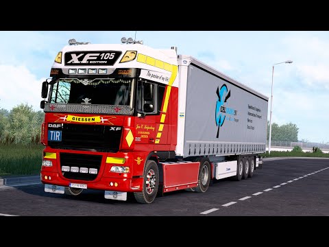 ETS2 ★ Mild Winter ★ DAF XF 105 (MX-300 Sound by ZEEMODS) part #1 Euro Truck Simulator 2 2K60