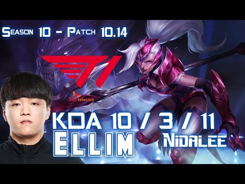 T1 Ellim NIDALEE vs GRAVES Jungle - Patch 10.14 KR Ranked
