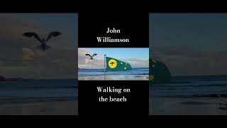 John Williamson, walking on the beach. Jervis Bay. kangaroo sun. #ozmusic #australia #ausflag #aussi
