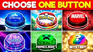 Choose One Button: 🏰 Disney, ⚡ Pokémon, 🦸 Marvel, 🎤 KPOP Demon Hunters, ⛏️ Minecraft, or ❓ Mystery