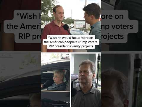 'Wish he would focus more on the American people': Trump voters RIP president's vanity projects