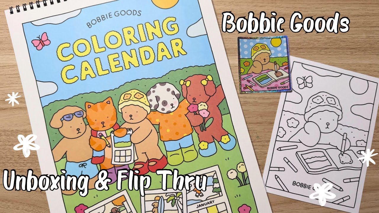 Bobbie Goods Coloring Calendar ✨ Unboxing & Flip Thru | Cozy Color With Me