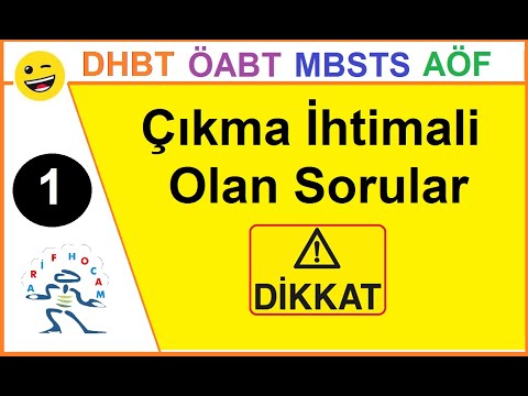 2024 DHBT MBSTS OABT AOF | CIKMA IHTIMALI YUKSEK SORULAR | 1