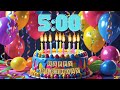 5 Minute Countdown Timer Happy Birthday Cake Balloons With Music
