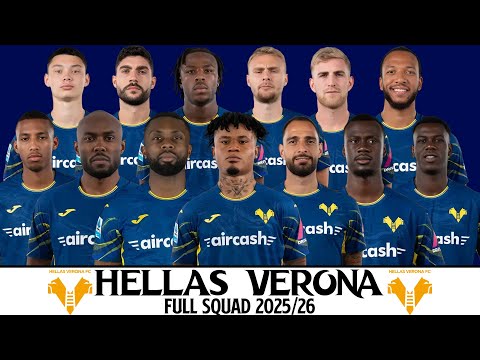 Hellas Verona Official Squad 2025/26 Season | Serie A 25/26